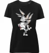 Жіноча преміум футболка Багс Банні Чорний фото