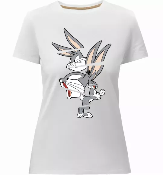 Жіноча преміум футболка Багс Банні Білий фото