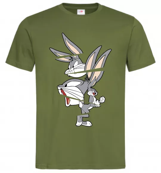 Мужская футболка Багс Банні Оливковый фото
