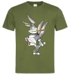 Мужская футболка Багс Банні Оливковый фото