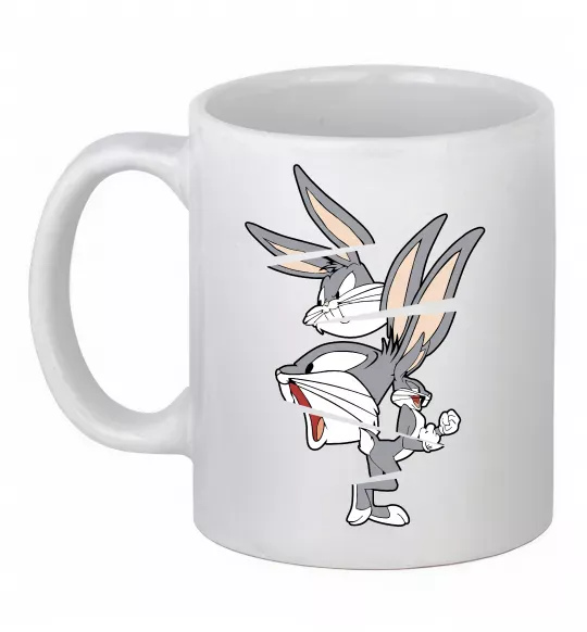 Чашка керамическая Багс Банні Белый фото