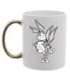 Чашка с цветной ручкой Багс Банні Золото фото