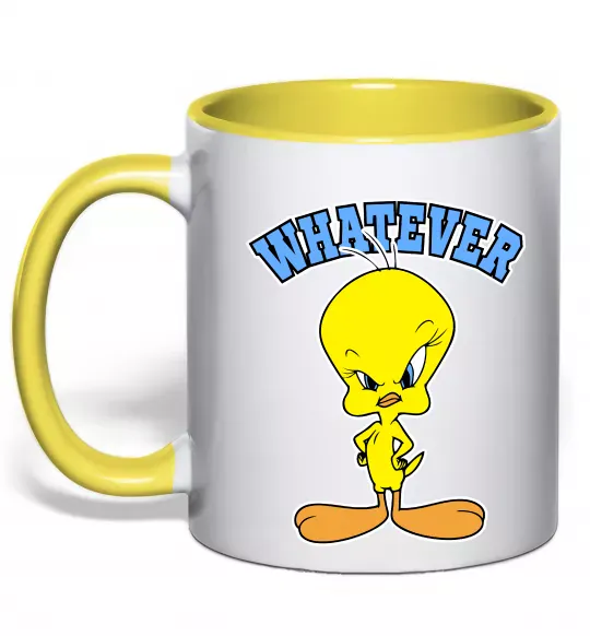 Чашка с цветной ручкой Tweety whatever Солнечно желтый фото