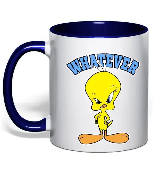 Чашка с цветной ручкой Tweety whatever Глубокий темно-синий фото