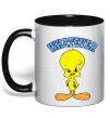 Чашка с цветной ручкой Tweety whatever Черный фото