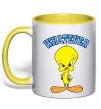 Чашка с цветной ручкой Tweety whatever Лимонный фото
