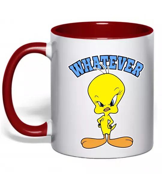 Чашка с цветной ручкой Tweety whatever Красный фото