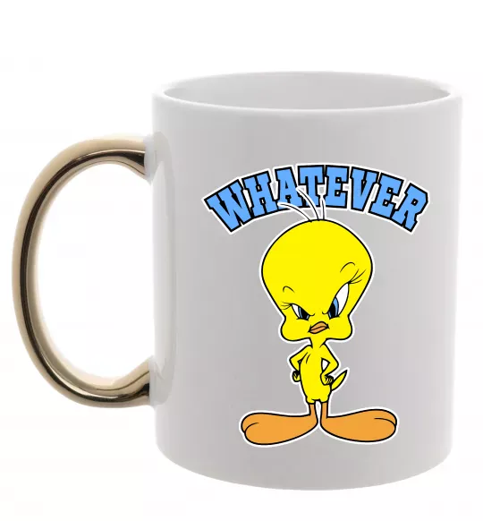Чашка с цветной ручкой Tweety whatever Золото фото
