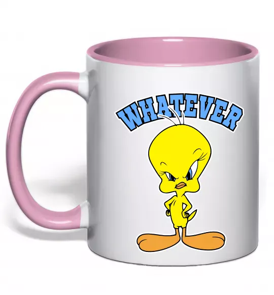 Чашка с цветной ручкой Tweety whatever Нежно розовый фото