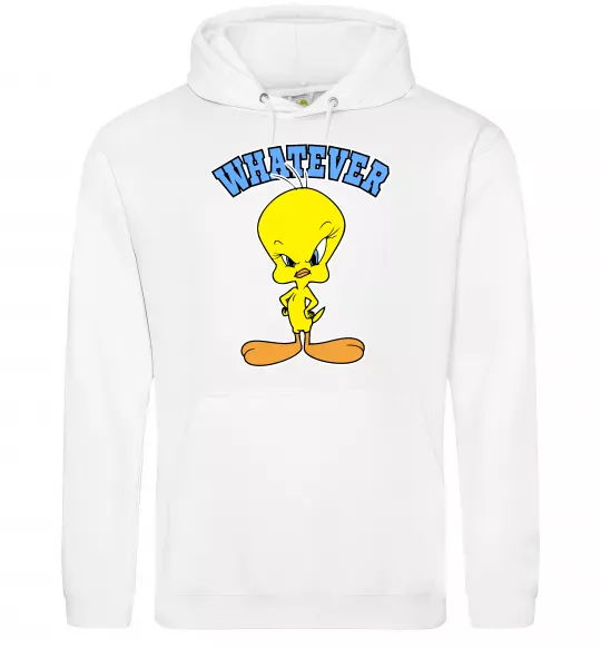 Мужская толстовка (худи) Tweety whatever Белый фото