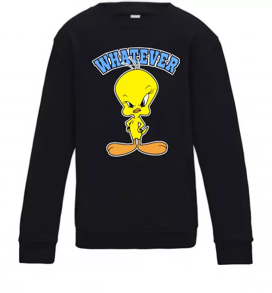 Детский Свитшот Tweety whatever Черный фото