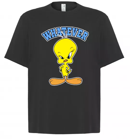 Футболка Оверсайз Tweety whatever Черный фото