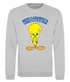 Свитшот Tweety whatever Серый меланж фото