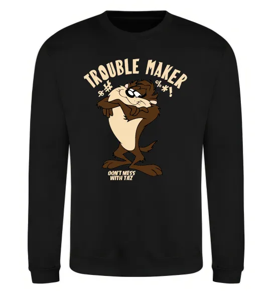 Свитшот Trouble maker Taz Черный фото