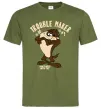 Мужская футболка Trouble maker Taz Оливковый фото
