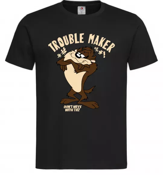 Мужская футболка Trouble maker Taz Черный фото