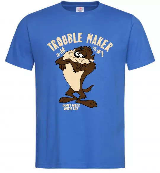 Мужская футболка Trouble maker Taz Ярко-синий фото