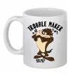 Чашка керамическая Trouble maker Taz Белый фото