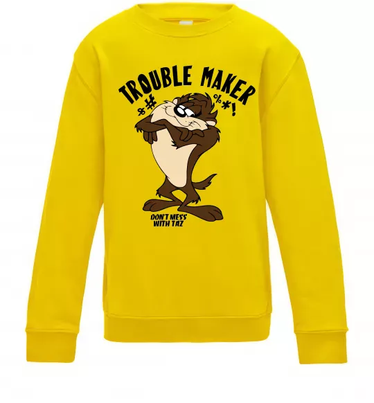 Дитячий світшот Trouble maker Taz Сонячно жовтий фото