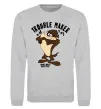 Свитшот Trouble maker Taz Серый меланж фото
