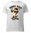 Мужская премиум футболка Trouble maker Taz Белый фото
