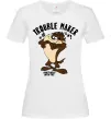 Жіноча футболка Trouble maker Taz Білий фото