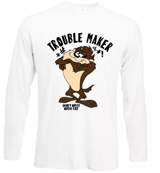 Лонгслів Trouble maker Taz Білий фото