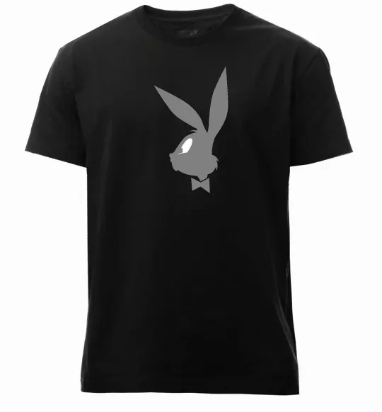 Мужская премиум футболка Play bunny Черный фото