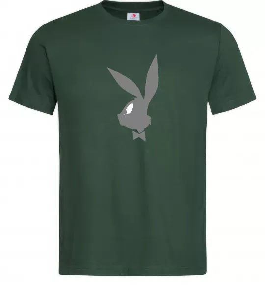 Мужская футболка Play bunny Темно-зеленый фото