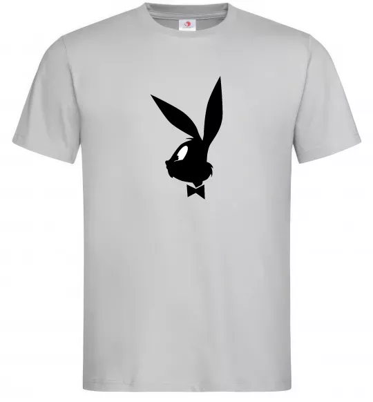 Мужская футболка Play bunny Серый фото