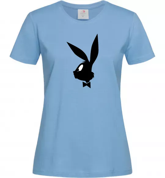 Женская футболка Play bunny Голубой фото