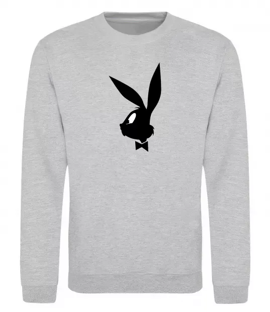 Свитшот Play bunny Серый меланж фото