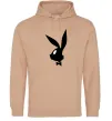 Чоловіча толстовка (худі) Play bunny Пісочний фото