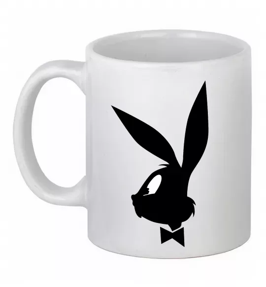 Чашка керамическая Play bunny Белый фото