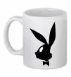 Чашка керамическая Play bunny Белый фото