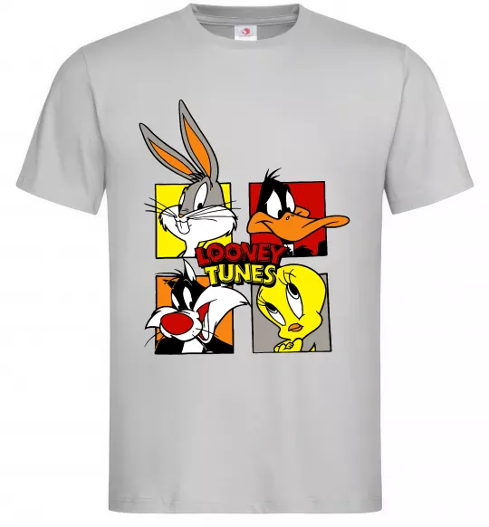 Мужская футболка Looney Tunes персонажі Серый фото