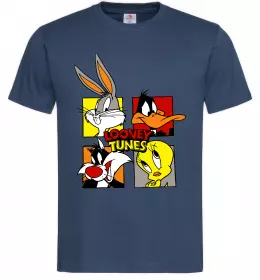 Мужская футболка Looney Tunes персонажі Темно-синий фото
