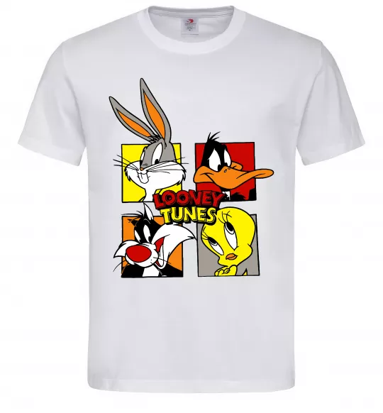 Мужская футболка Looney Tunes персонажі Белый фото