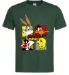 Мужская футболка Looney Tunes персонажі Темно-зеленый фото