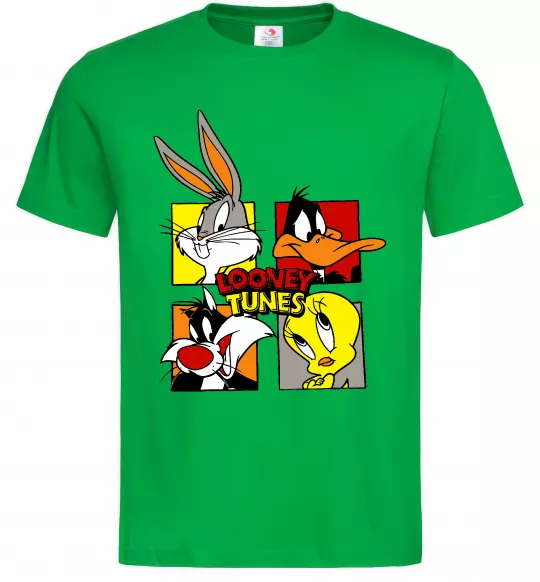 Мужская футболка Looney Tunes персонажі Зеленый фото