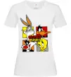 Жіноча футболка Looney Tunes персонажі Білий фото