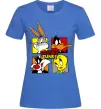 Жіноча футболка Looney Tunes персонажі Яскраво-синій фото