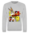 Світшот Looney Tunes персонажі Сірий меланж фото