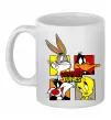 Чашка керамическая Looney Tunes персонажі Белый фото