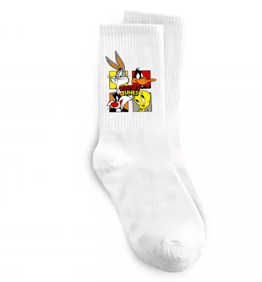 Носки Looney Tunes персонажі Белый фото