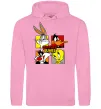 Мужская толстовка (худи) Looney Tunes персонажі Розовый фото