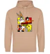 Мужская толстовка (худи) Looney Tunes персонажі Песочный фото