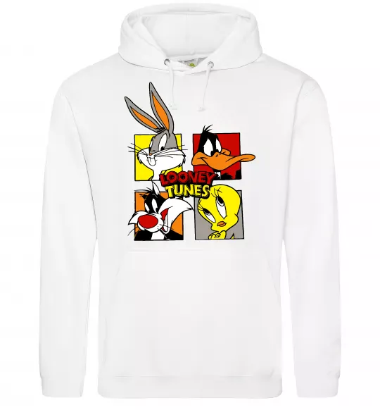 Женская толстовка (худи) Looney Tunes персонажі Белый фото