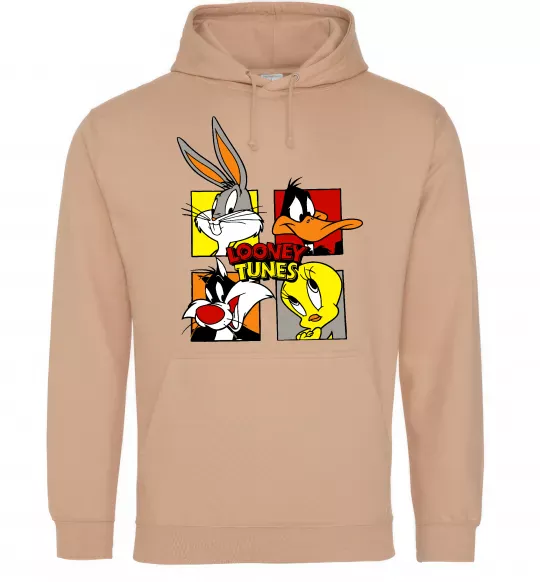 Женская толстовка (худи) Looney Tunes персонажі Песочный фото