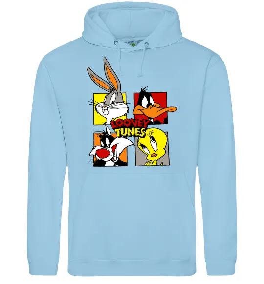 Женская толстовка (худи) Looney Tunes персонажі Голубой фото